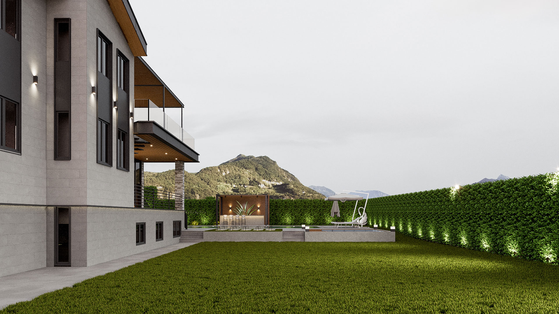 MODERN VILLA FACADE DESIGN 01